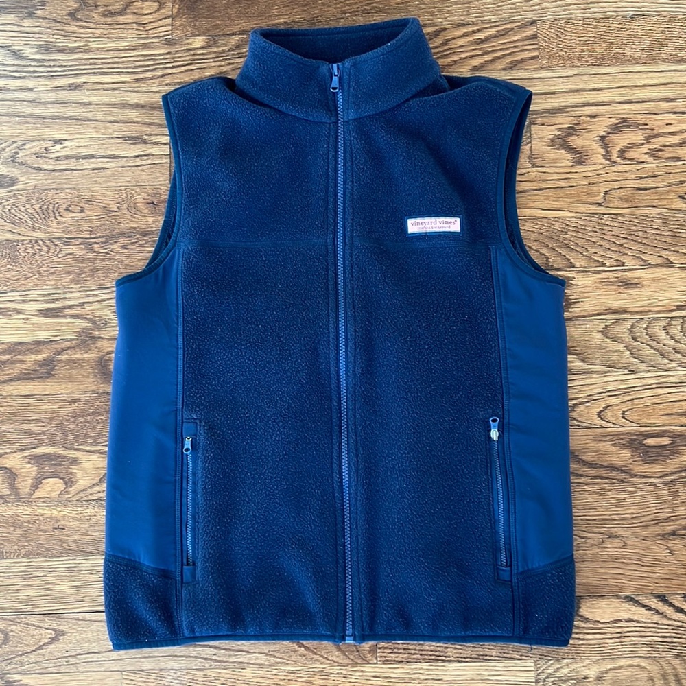 Vineyard Vines Boys Tech Vest Fleece Harbor Shep